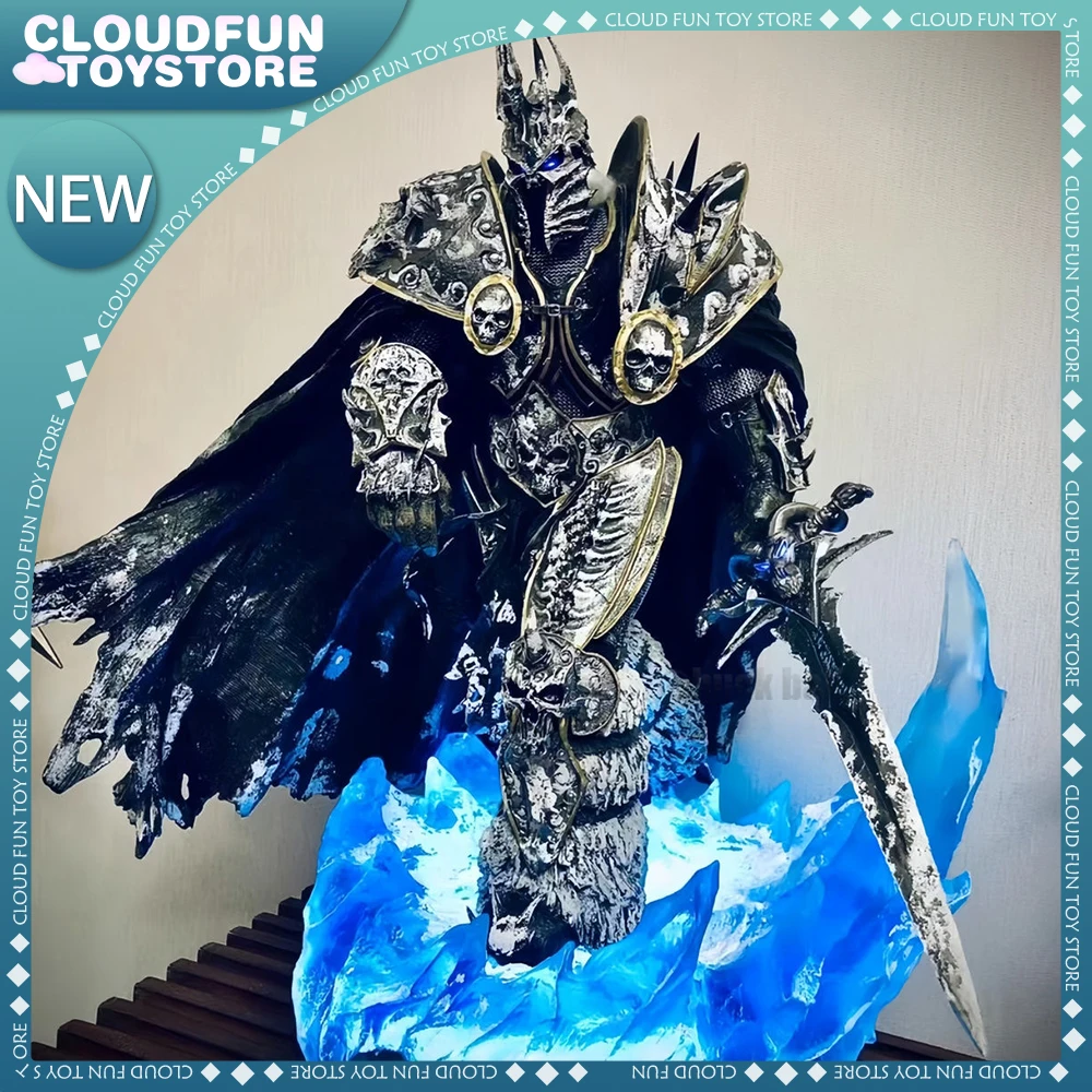 World Of Warcraft Figure Lich King Figures Arthas Menethil Figurine Pvc Gk Statue Model Doll Collection Room Decoration Toy Gift