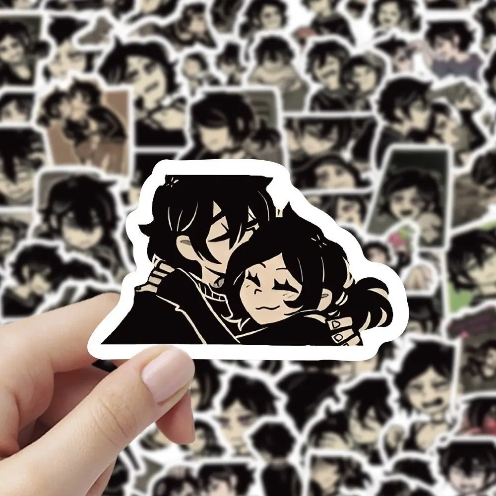 100pcs/set Anime The Coffin of Andy and Leyley Stickers Andrew Ashley Horror Game Character Cartoon DIY Stickers image 5