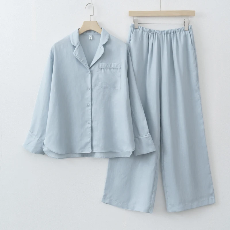 Women's Linen Blend Two-Piece Blouse and Pants Set for Summer