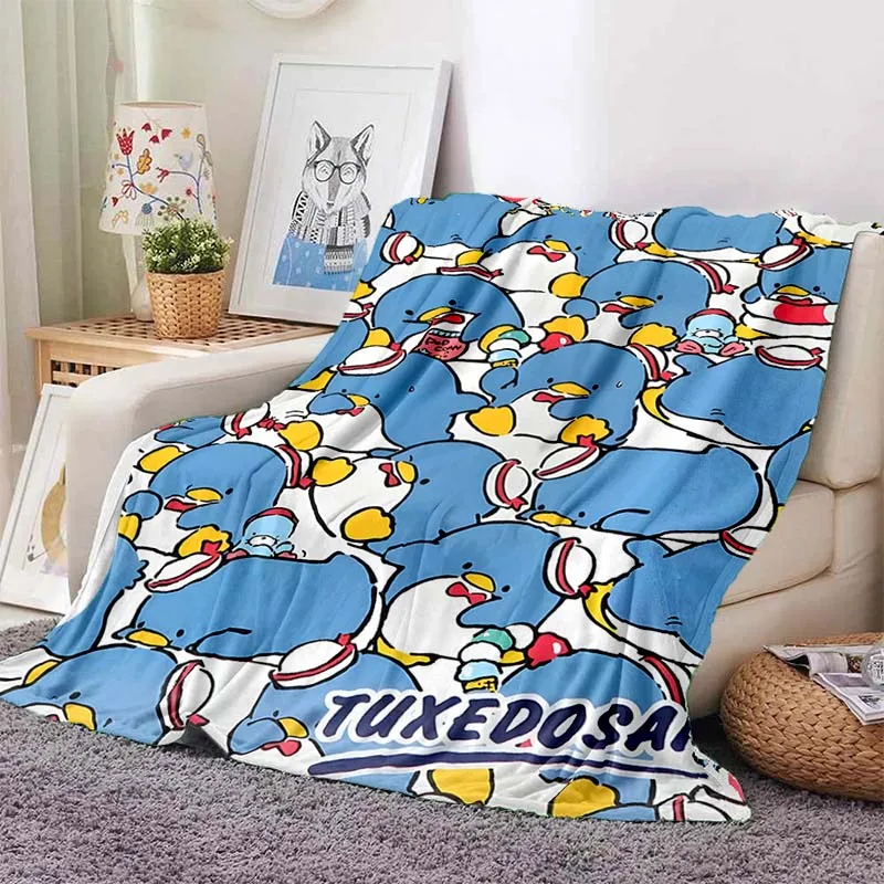 

Одеяло Tuxedo Sam Penguin для дивана Cartoo King Size, мягкое фланелевое одеяло, пушистое одеяло для кровати, зимнее одеяло для новорожденных, подарок для ребенка