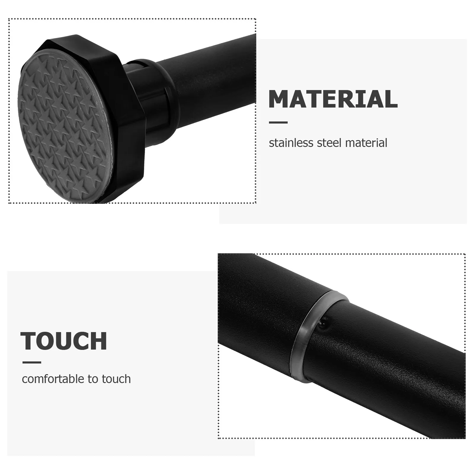 

Adjustable Telescopic Curtain Rod for Home Shower Bedroom Clothes Drying Pole No Drilling Smooth Surface Easy Install for Window