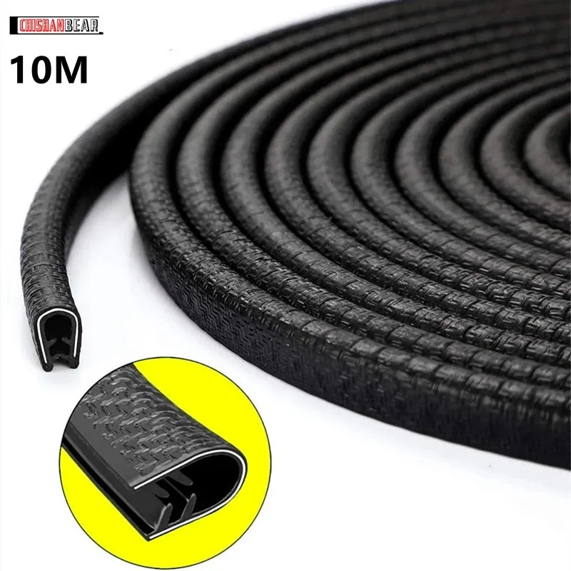 10M Car Protection Door Edge Clips Door Edge Guards U Shape Edge Trim Rubber Seal Protector Car Protection Door Edge Fit