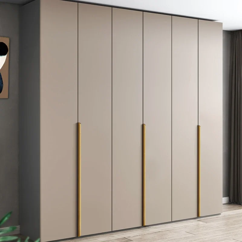 Maçaneta de porta preta longa de luxo leve invisível, sem perfuração, embrulho de borda de guarda-roupa, alça escondida no armário