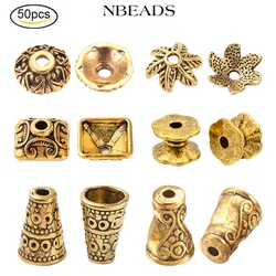 50PCS Tibetan Style Bead Cone Alloy Bead Cone End Caps Antique Spacer Beads Caps Bead Cone for DIY Jewelry Making