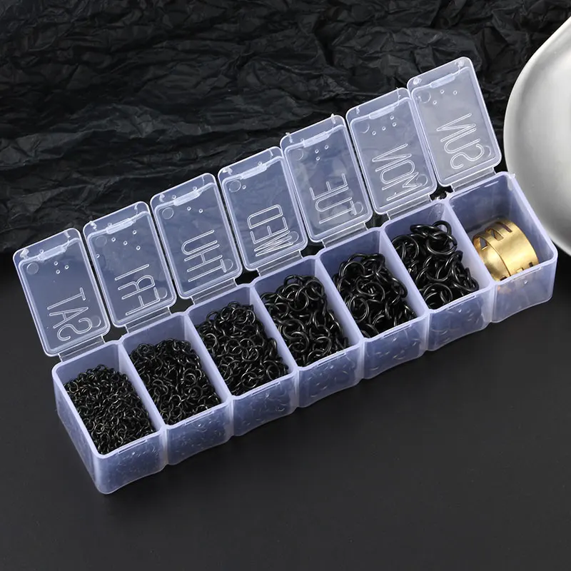 3 4 5 6 7 8mm Czarne otwarte pierścienie skokowe ze stali nierdzewnej Pierścienie dzielone Złącza Pudełko do tworzenia biżuterii DIY Naszyjnik Akcesoria rzemieślnicze