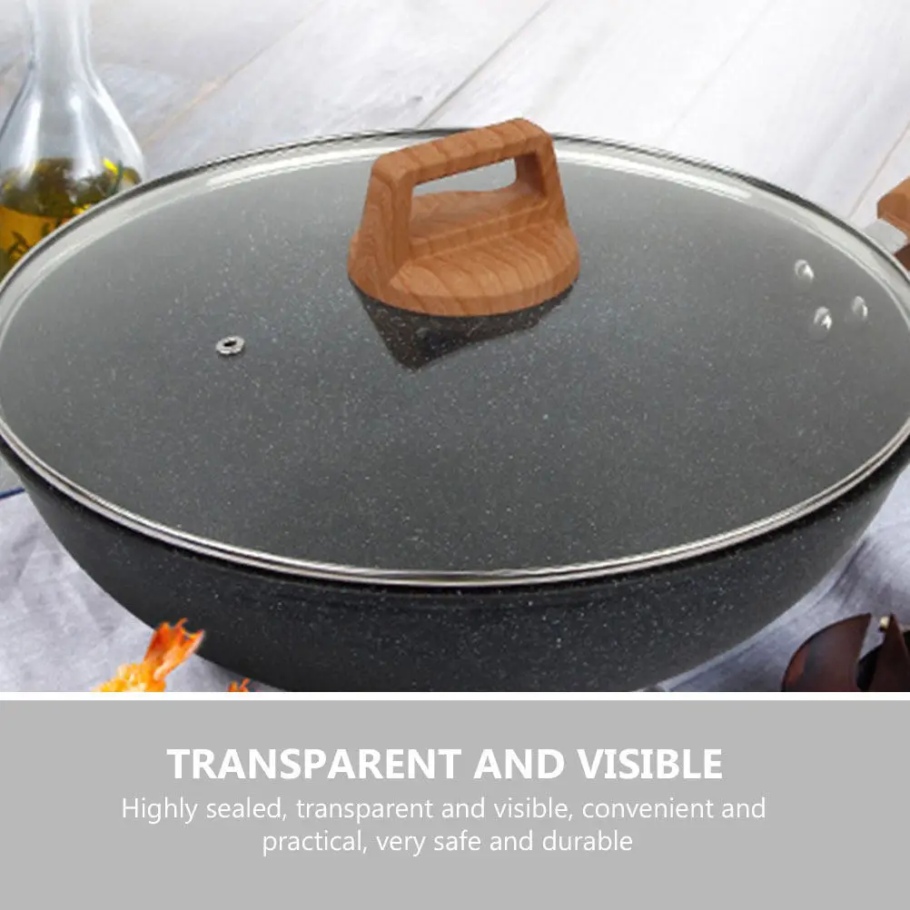 Pot Glass Lid Explosion-Proof Tempered Glass Cover High Temperature Vent Pan Lid Universal Replacement Pot Cover for Kitchen 3