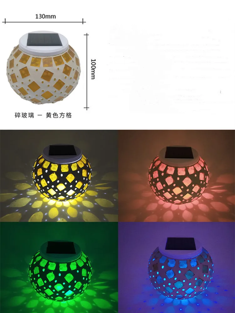 تغيير لون تعمل بالطاقة الشمسية كرة زجاجية مصابيح حديقة أضواء الطاولة الشمسية مقاوم للماء الشمسية Led ضوء الليل هدية تزيين المنزل