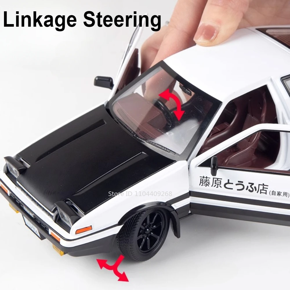 Large 1:20 Initial D AE86 Rolls-royce Cullinan Model Car Toy Diecast Metal Vehicle Sound & Light Miniature Toys Collection Gifts