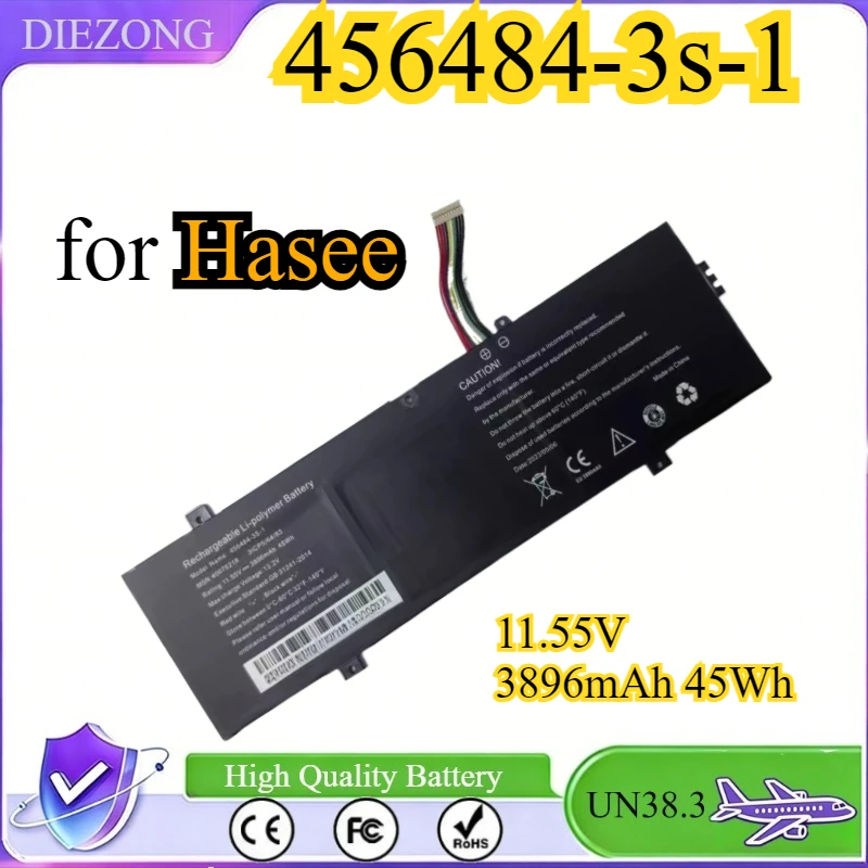 

New Laptop Battery for Hasee 456484-3s-1 11.55V 3896mAh 45Wh Replacement Battery High Qualty