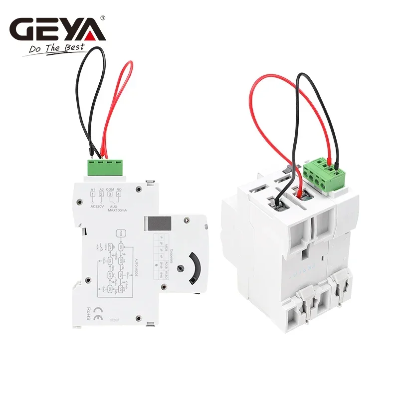 GEYA GRD9L 6KA ELCB RCCB Automatic Reclosing Device Remote Control Circuit Breaker 2P 40A 63A 30mA 100mA 300mA RCD AC Type