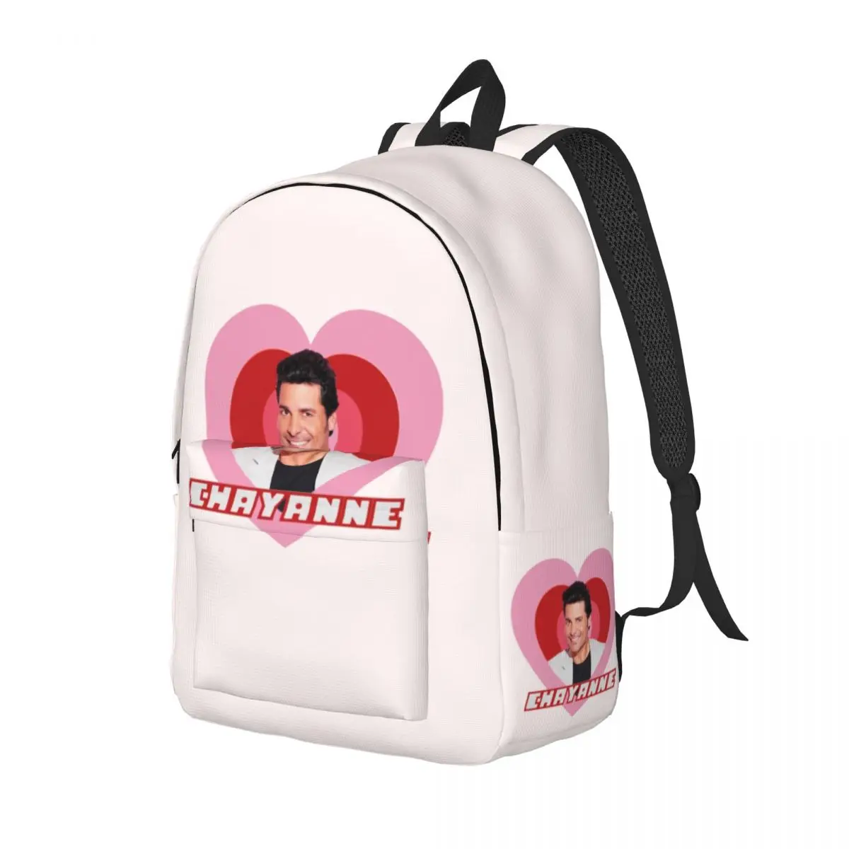 Chayanne Latin Pop Singer Canvas Backpack for Women School College Students Bookbag Fits 15 Inch Laptop Dance With Me Actor Bags