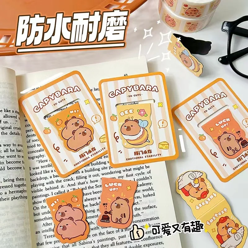 Cute bookmarks for students gifts stationery beautiful stationery office book bookmarks kawaii small portable capybara bookmarks