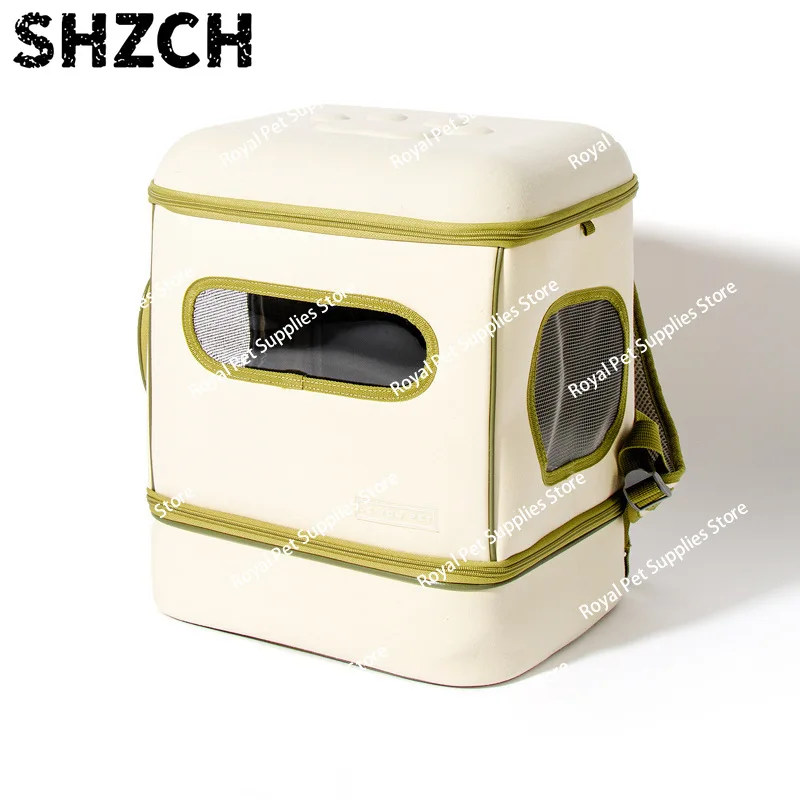 Pet bag cat and dog travel convenient removable folding with wheels trolley case pet backpack