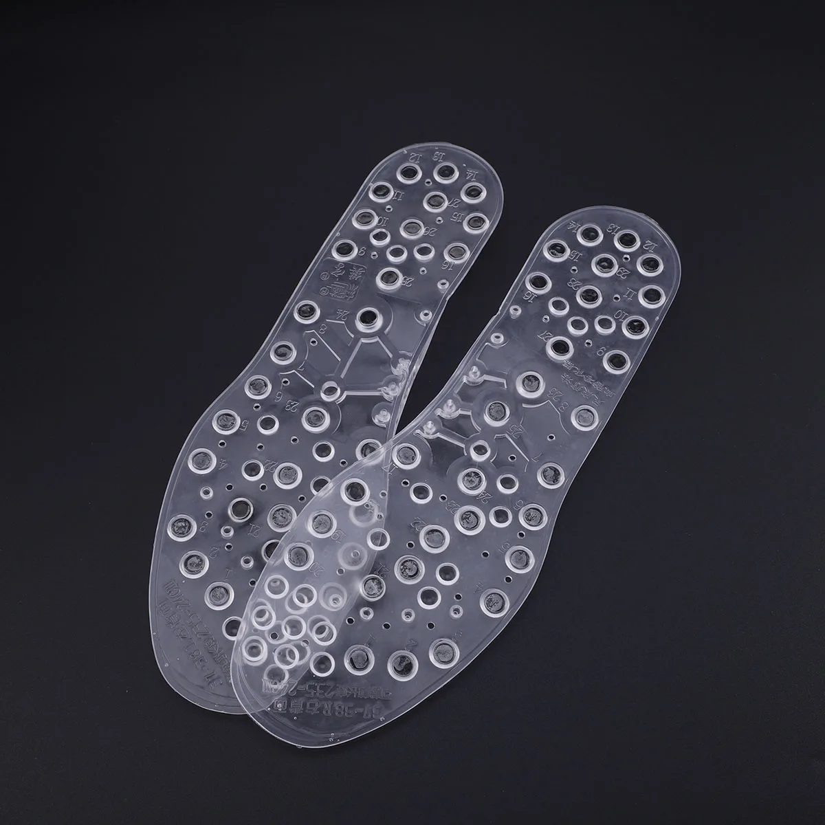 

1 Pair Massage Insoles Tpr Sweat Absorbing Massage Insoles Deodorizing Gel Foot Care Insole For Men Women 37-38