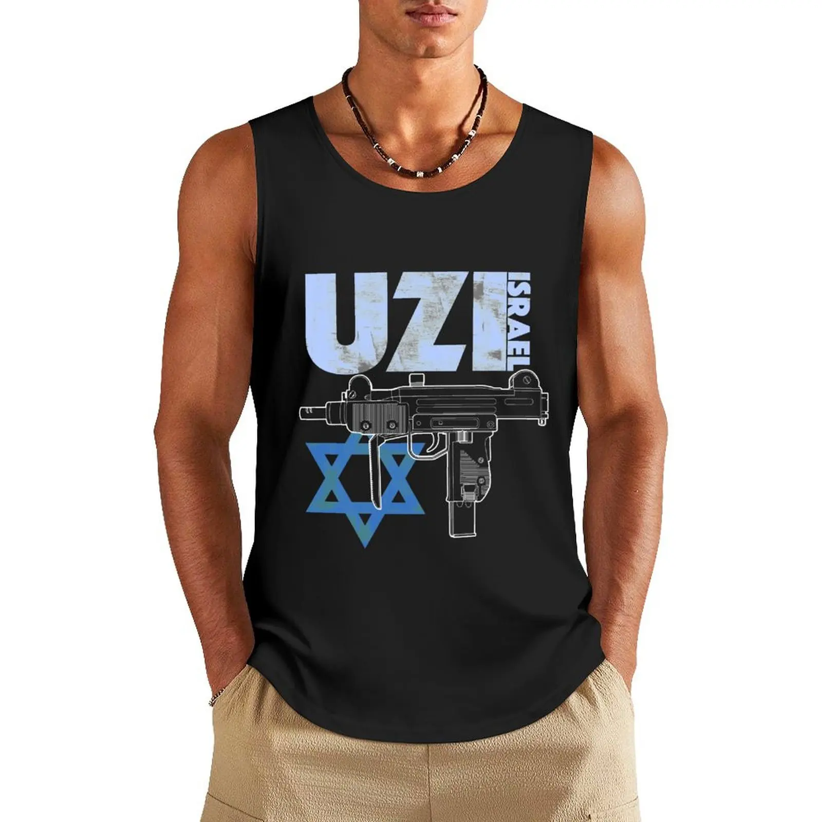 UZI Tank Top sleeveless shirts T-shirt for fitness Vests