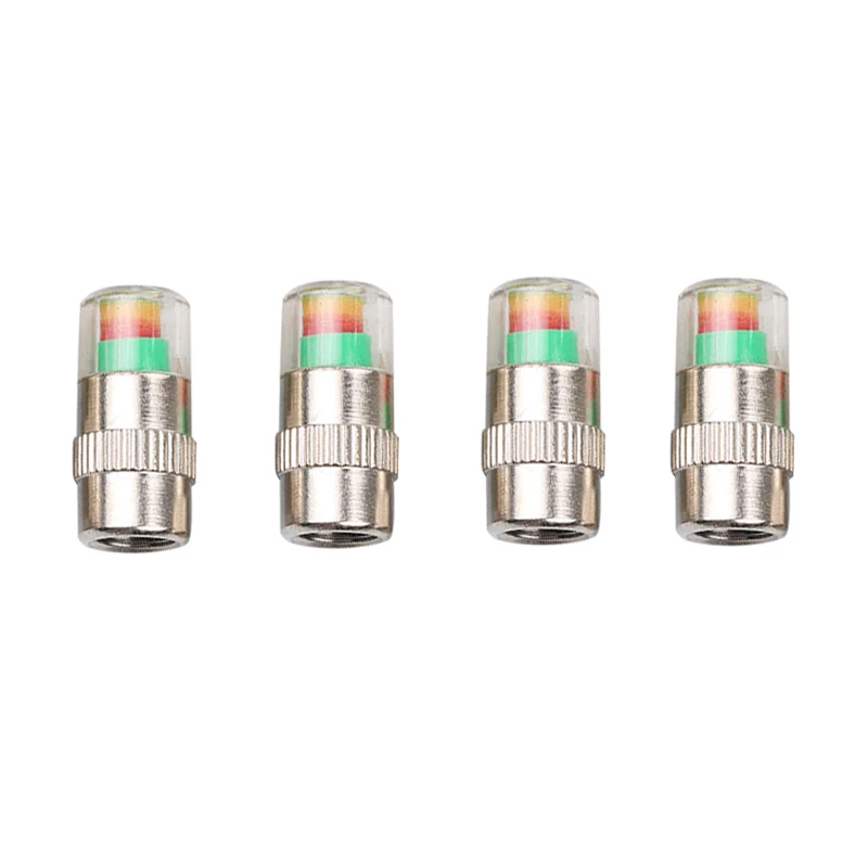 2/4pcs Car Tire Pressure Indicator Tire Pressure Gauge Indicator Alert Monitor Valve Cap Sensor External Valve Detection