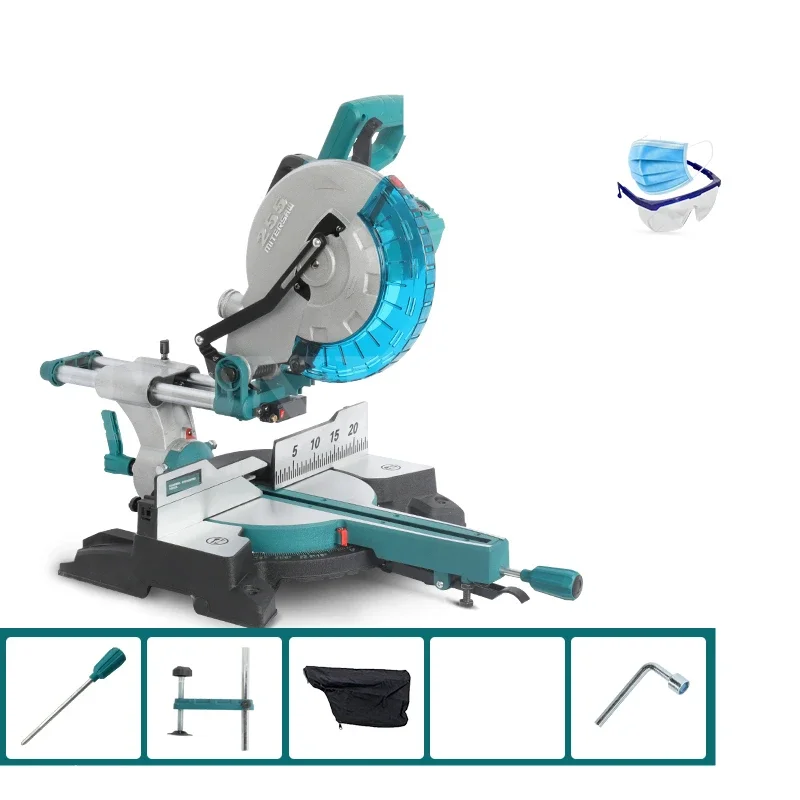 10 inch tie rod saw-gear cutting machine miter saw cutting aluminum miter 45 degree woodworking tools 220V