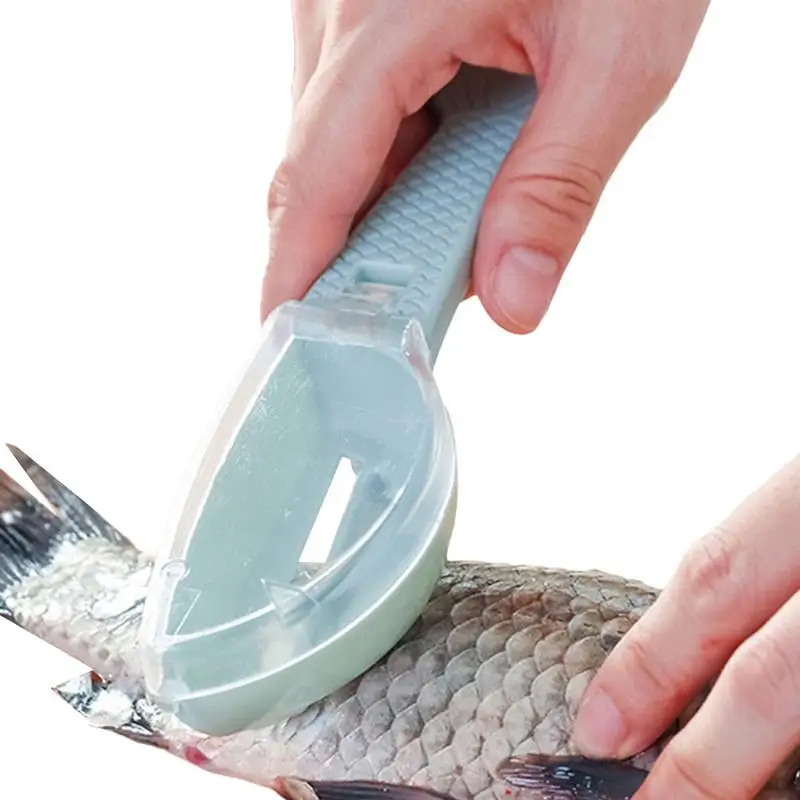 Fish Scale Scraper Fish Shape Handheld Scarper Remover With Lid Efficient Fish Descaler With Ergonomic Handle For Fish Skin