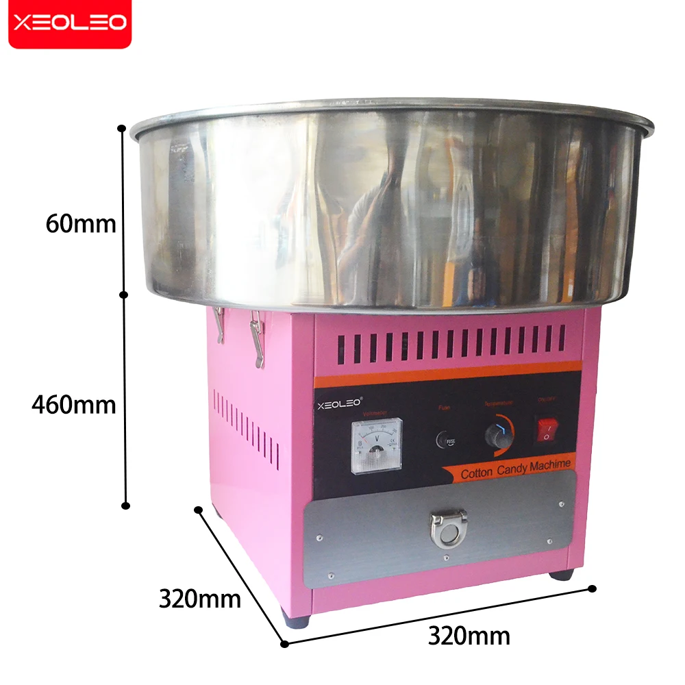 XEOLEO 1000W Commercial Cotton Candy Machine Electric  Candy Floss Machine Sugar Floss Flower Type Cotton Candy Maker