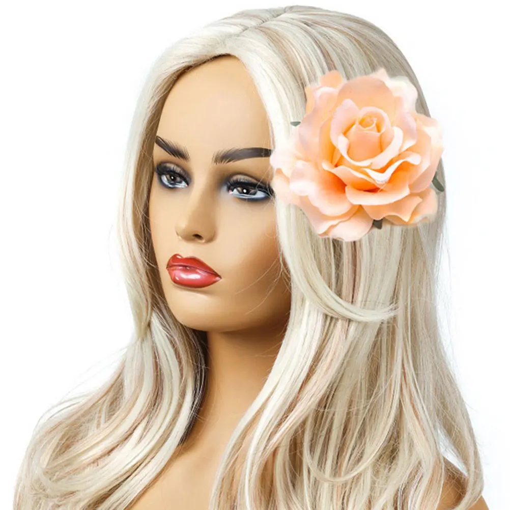 

8 Pcs Rose Brooch Lady Dress Lapel Pin Hair Clips Bridal Flower Bouquet Bridesmaid