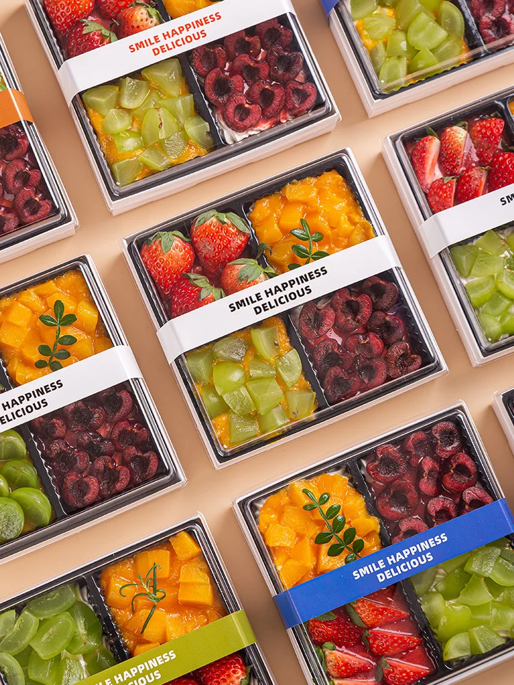 

Four Joyful Dert Boxes Fruit And Cry Sweet Treats Baking Paaging Small Home Use Baking Tools Four Pleasure Cake Boxes