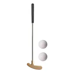 Mini Putter de Golf con cabeza de aleación de Zinc, palos de Golf, eje de acero inoxidable, agarre TPR, Putter portátil de 2 vías, antioxidante