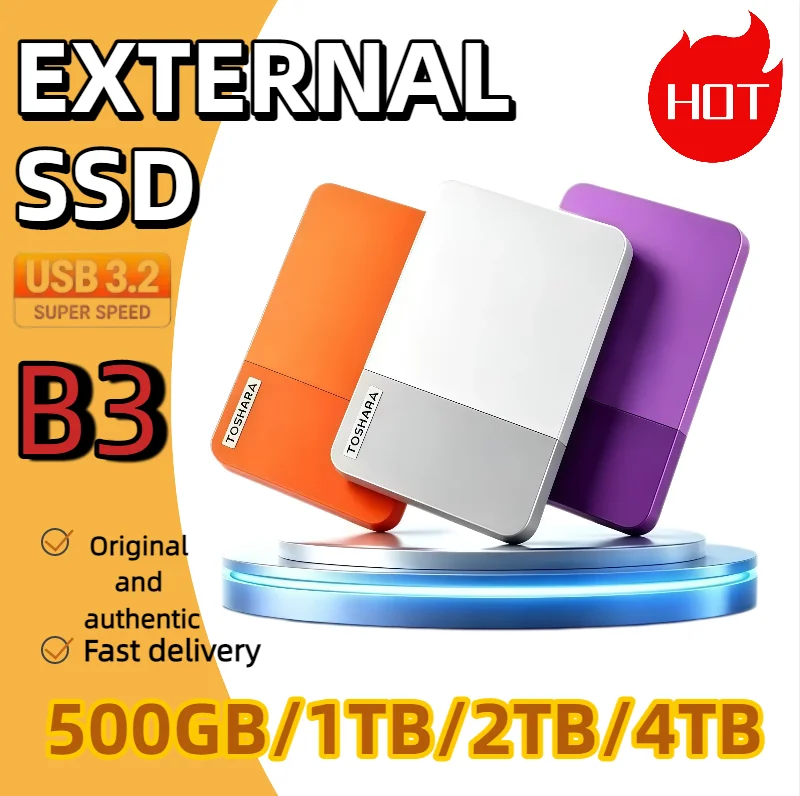 Hard Drive Multi-color selection Portable 4TB External High Speed Disk For Laptop Desktop Mac Android Phone Mobile Data Backup