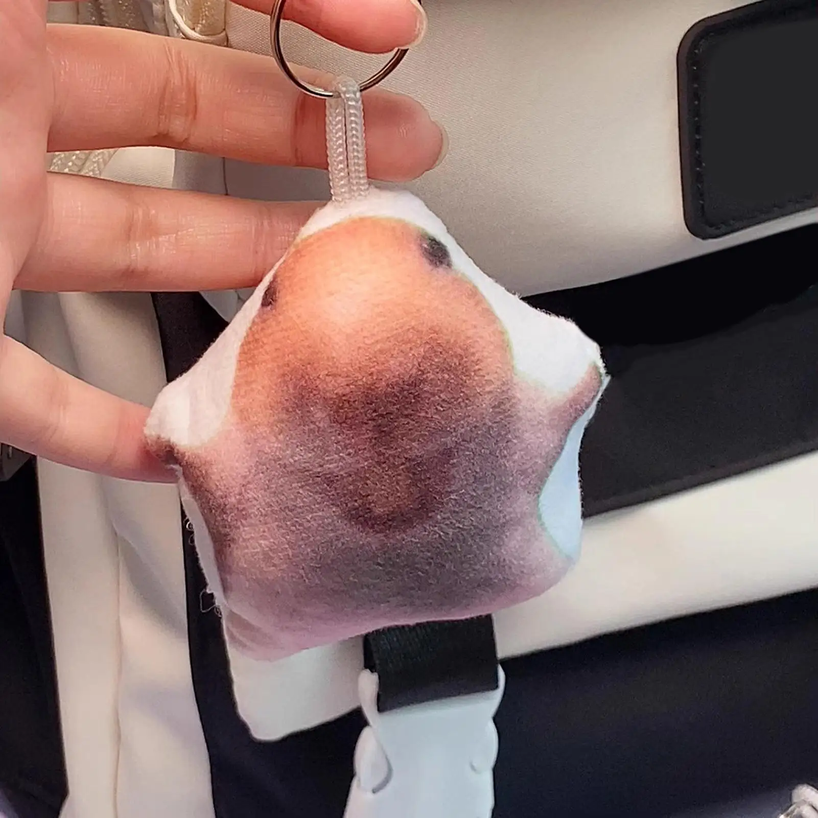 Porte-clés Hamster en peluche, pendentif, conception vocale de rire, breloque de sac, décoration suspendue, accessoire de sac à dos pour garçons et filles