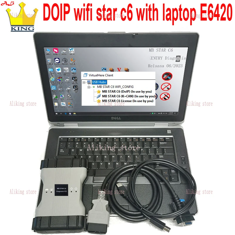 MB Sztár C6 vel DOIP wifi C6 Multiplexelés vel SSD 2024.03 szabadon Alapvizsga számára benz automat autó diagnostic szerszámok MB C6 VCI