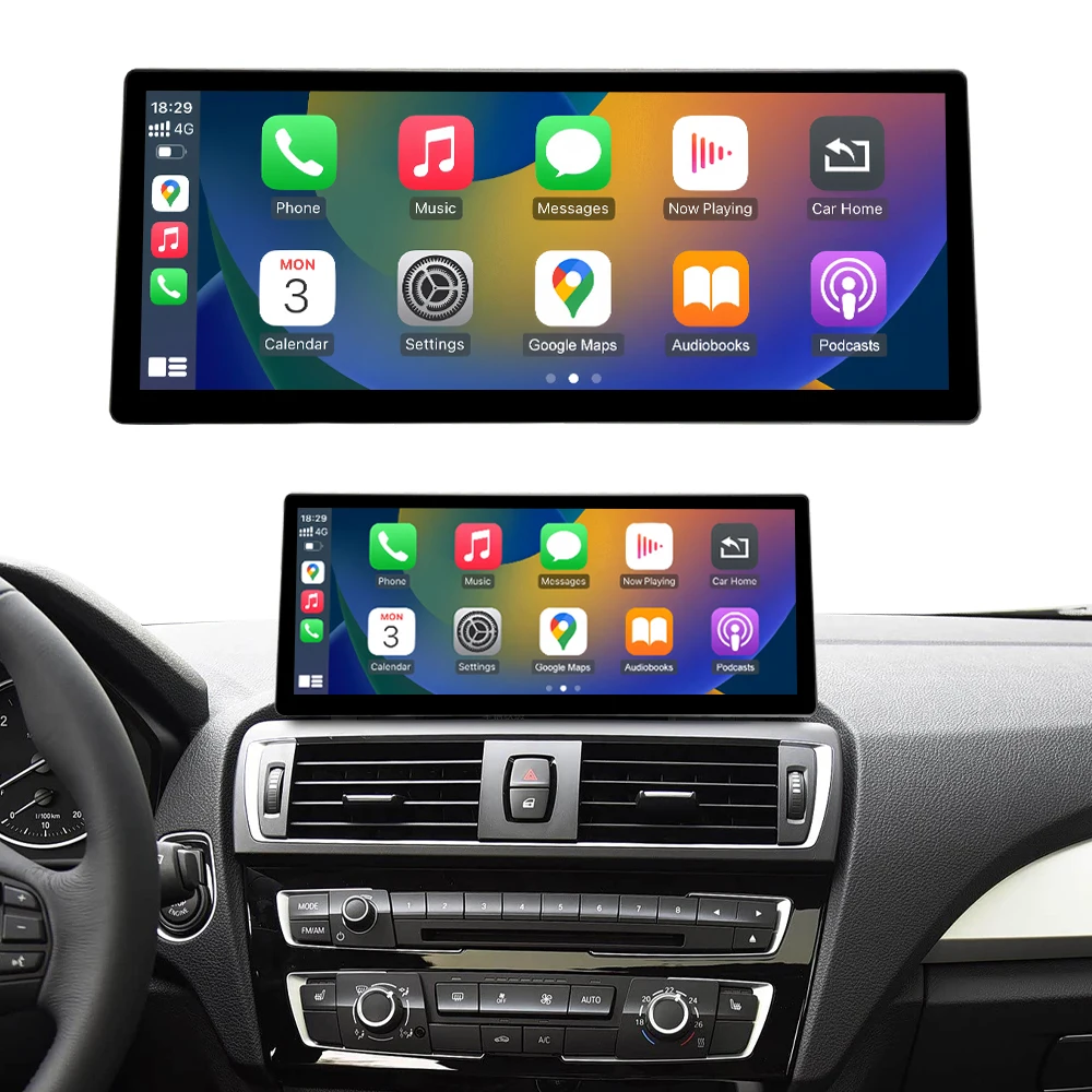 Écran tactile multimédia pour voiture 12,3 pouces ultra-fin sans fil CarPlay Linux pour BMW Série 1 et 2 F20 F21 F22 F23 F45 F46 NBT EVO 1