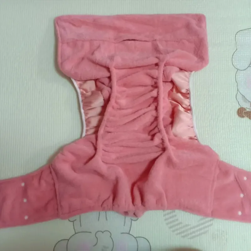 

DDLG Rabbit Mink Velvet Diaper Briefs Adjustable Snap Button Briefs Soft Fluffy Touch ABDL Adult Baby Training Panties Washable