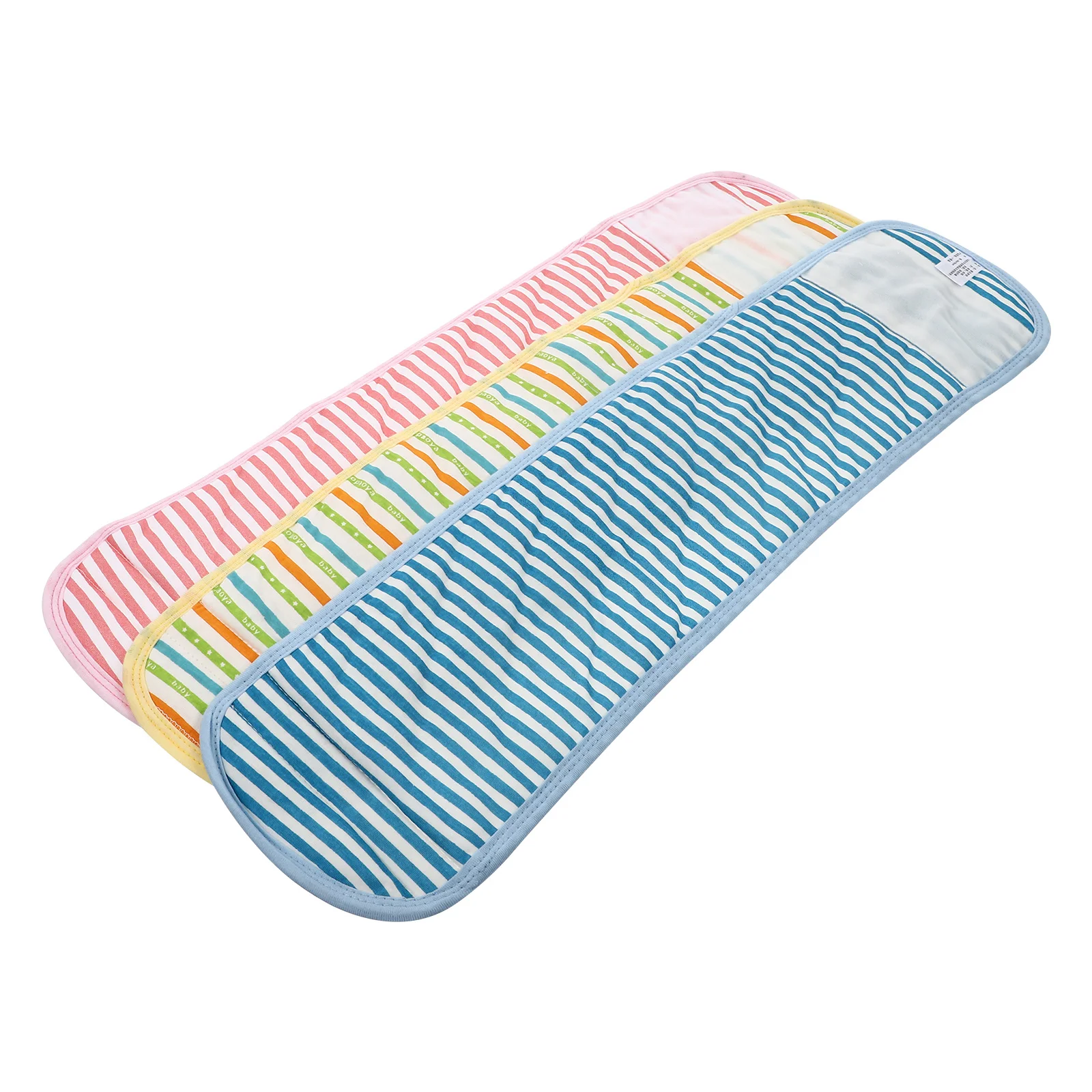 

3 шт., хлопковые детские повязки на живот для новорожденных, теплые повязки на живот для ночного использования, защита от холода, мягкие, дышащие, приятные для кожи, в полоску