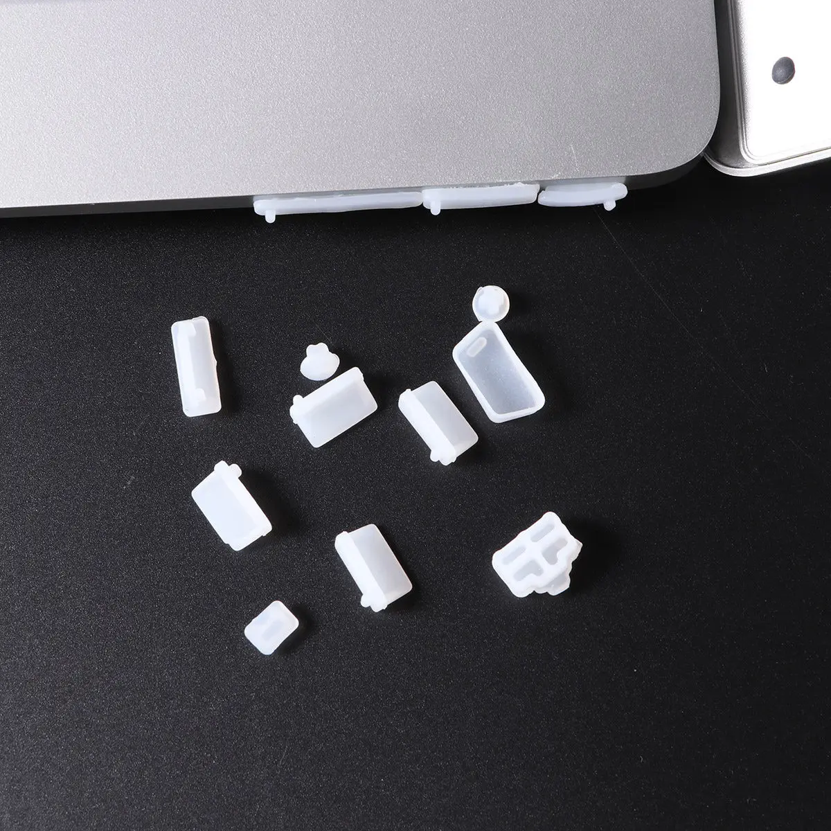 13Pcs Silicone USB Port Dustproof Plugs Laptop Charger Port Protectors Heat Resistant Moistureproof Dust Covers Multiple Colors
