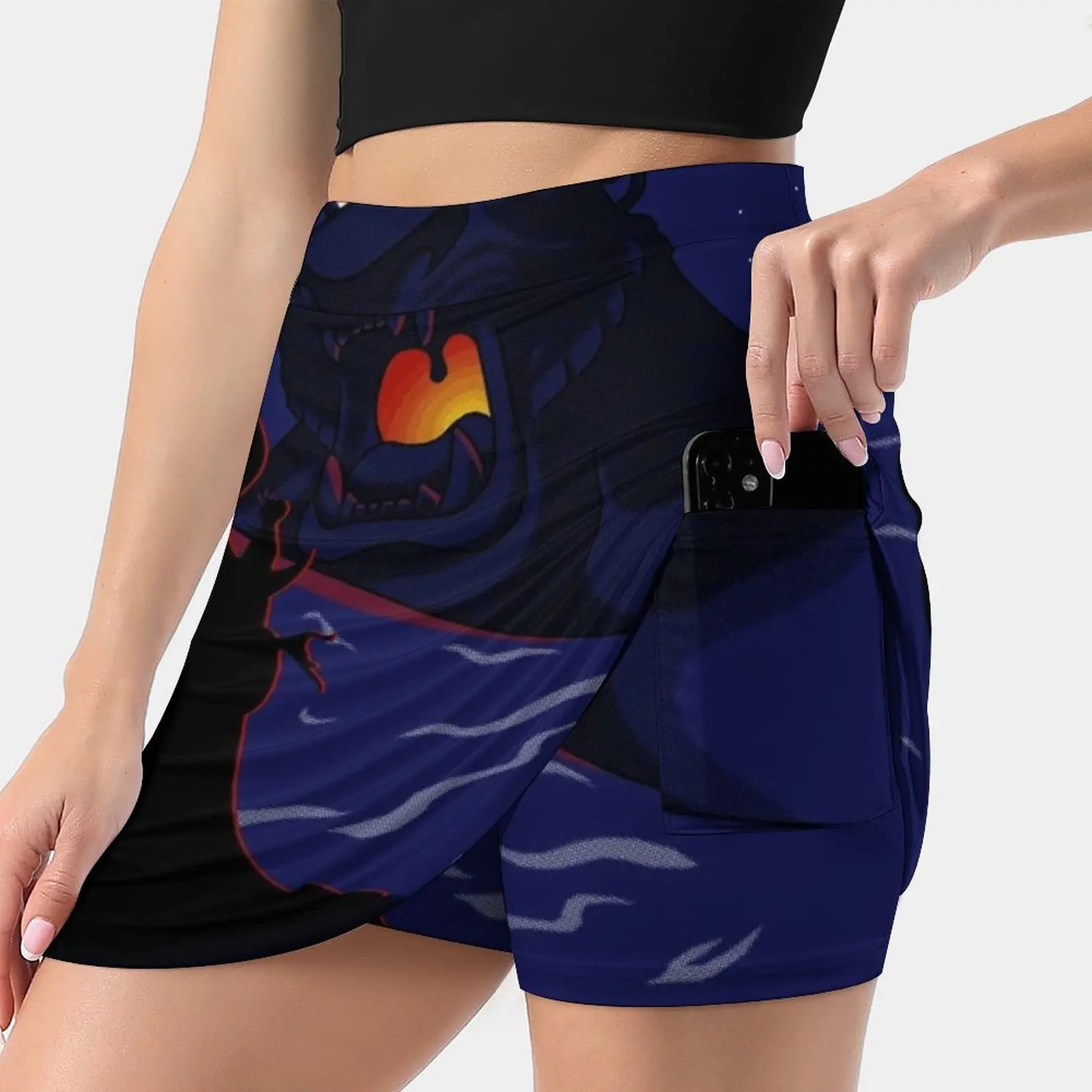 Cave Of Wonders Women's skirt Sport Skort Skirt With Pocket Fashion Korean Style Skirt 4Xl Skirts Aladdin Jafar Villains Genie