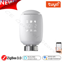 ZigBee3.0 WIFI Thermostatic Radiator Valve Actuator TRV Programmable Temperature Controller Tuya Smart life Alexa Google