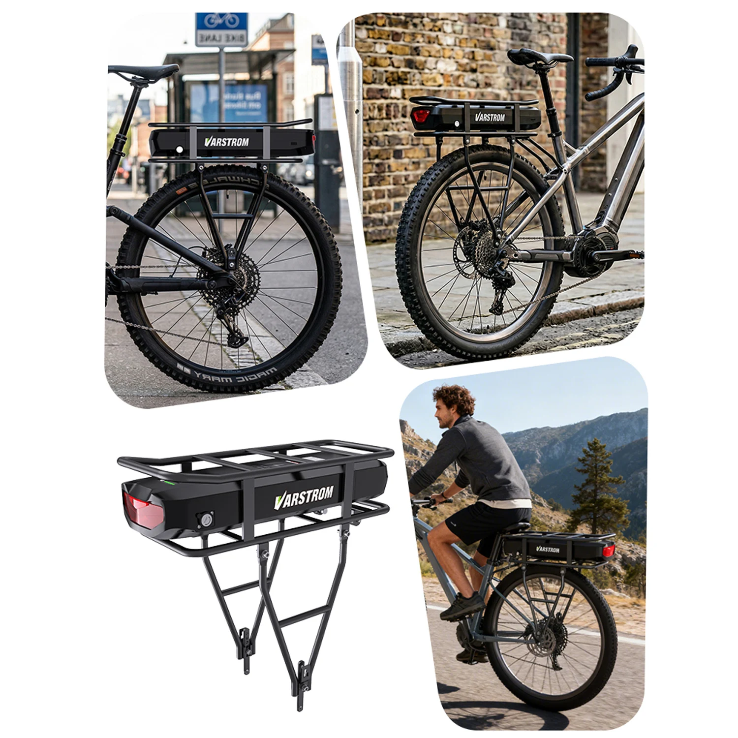 [EU-Lieferung] Varstrom E-Bike-Akku 48V 52V Hai-long Yingwu 13Ah 16Ah 20Ah 30Ah BMS Downtube XT60 Buchsenanschluss 18,2Ah Lithium-Akku für den hinteren Gepäckträger für Bafang BBS BBS-HD Mittelmotor