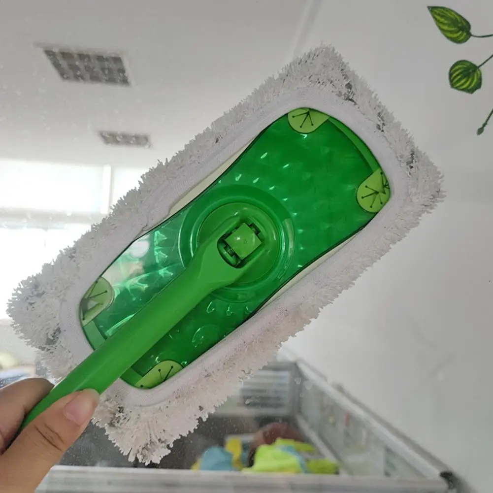 Flat Mop Cloth Wet Dry Dual Use Ultra Soft Mop Cleaning Pad Elastic Band S/L Optional Water Absorption Rotary Mop Cleaning Cloth