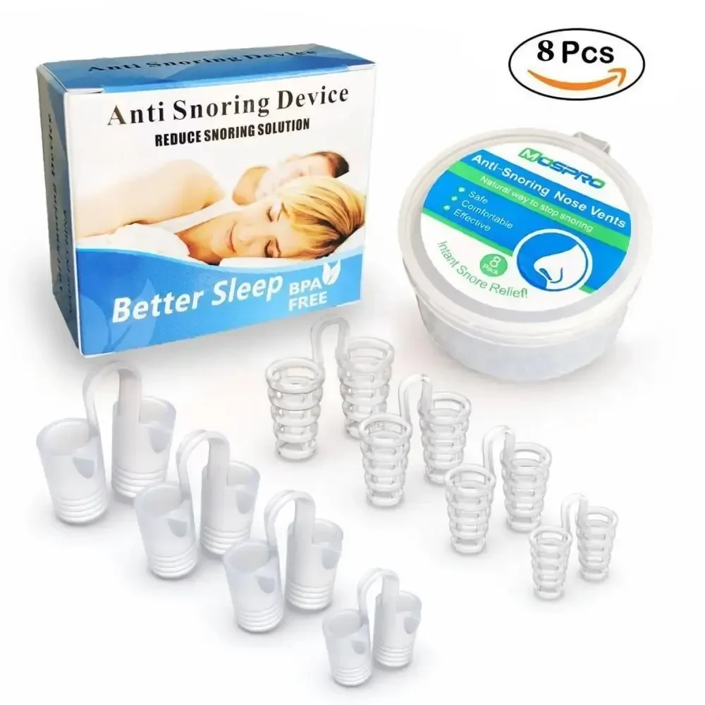 Anti Snoring Device To Stop Snoring Nose Clip For Easy Breathing Improvement Sleep Assistance Apnea 8pc At Night