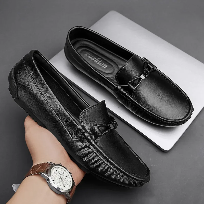 

Moccasins Loafers Men's Genuine Leather Business High-End Men's Leather Shoes Men's Casual