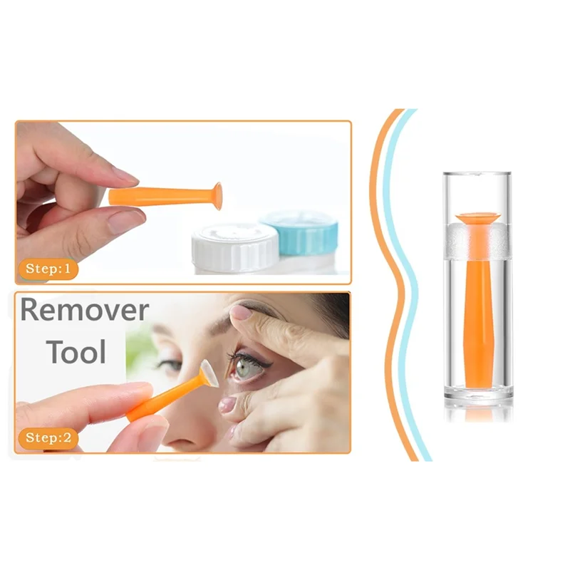 AB42-For RGP For Scleral Lens Compatible 12 Pack Hard Contact Len Remover Eye Plungers Suction Cup Removal Tools