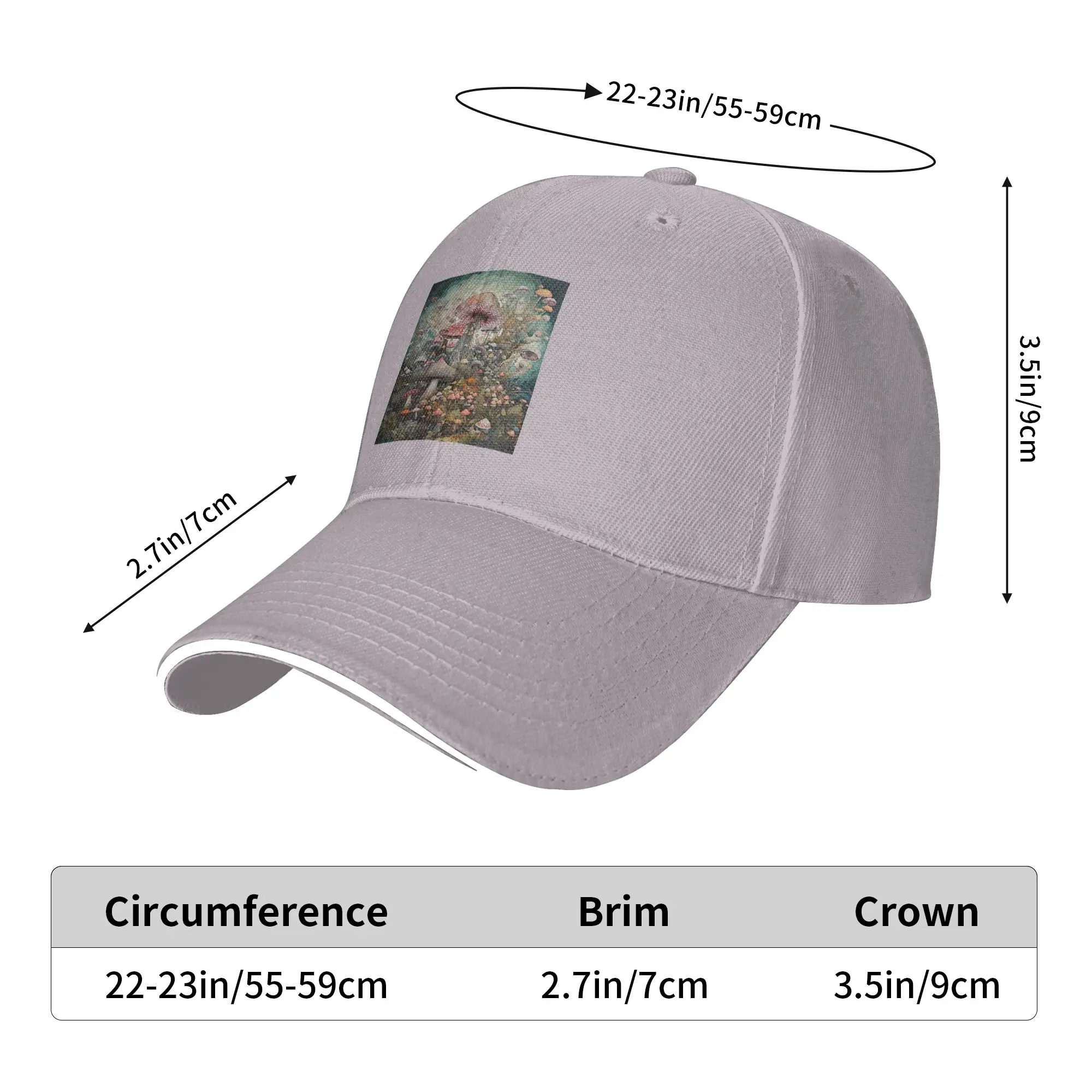 Magical Mushroom Field Cap Casual Baseball Caps Adjustable Hat Hip Hop Summer Unisex Baseball Hats Customizable