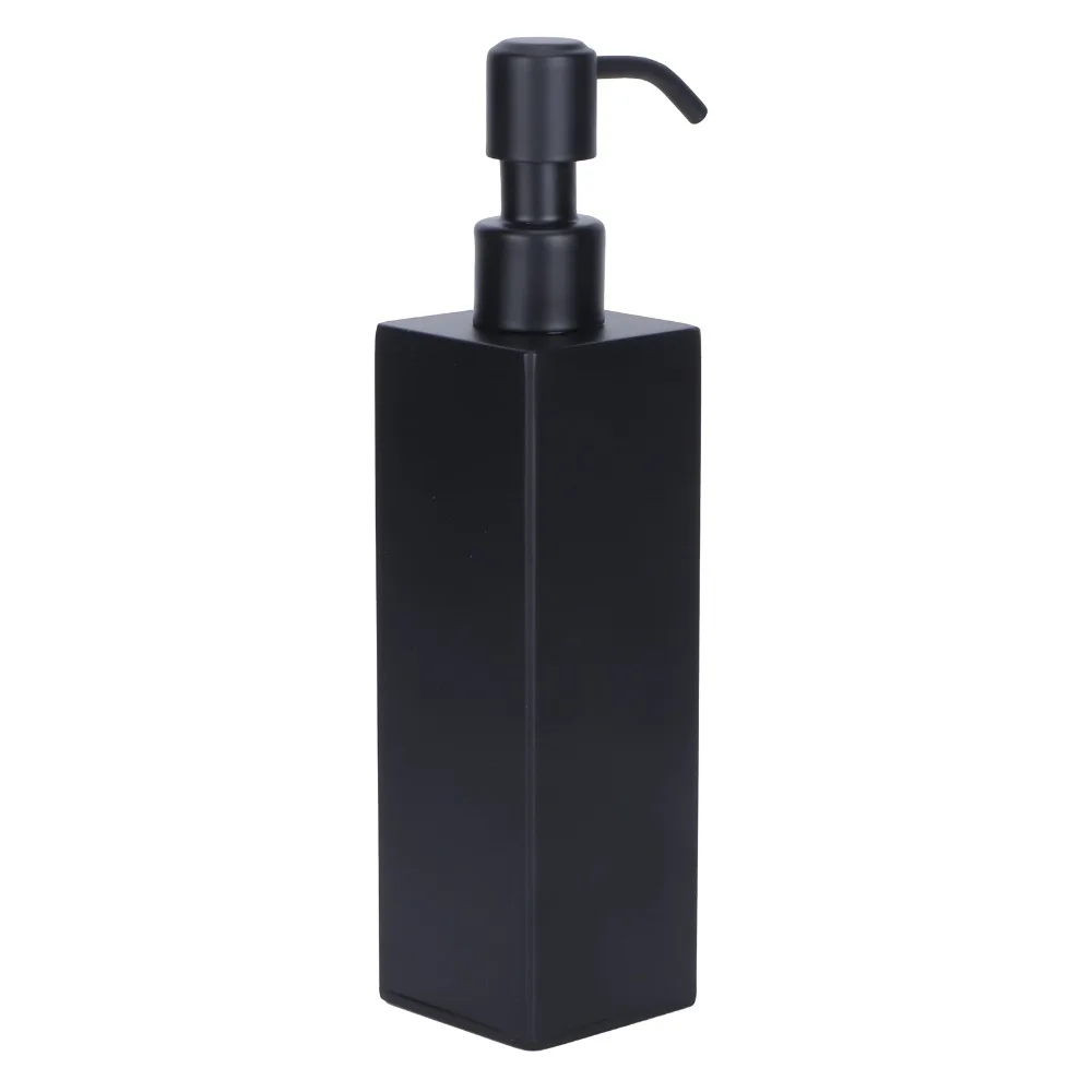 

304 Stainless Steel Soap Dispenser Black 200ml Capacity Pump Bottle Leak Proof Easy Refill Shower Bottle