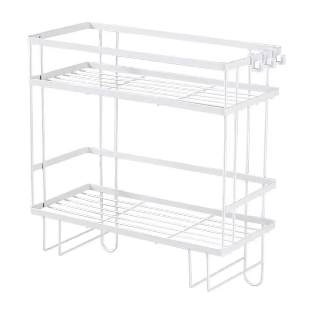 Wrought Iron Toilet Shelf Moisture-proof Punch-free Draining Bathroom Shelves Hollow Wall-mounted Storage Rack Over The Toilet