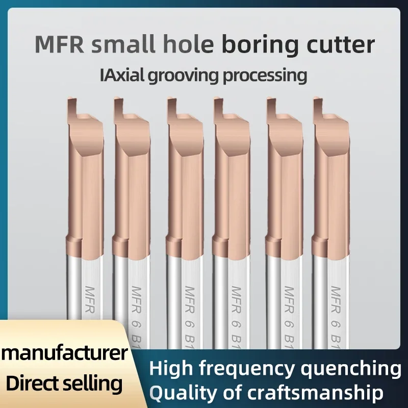 MFR Gamma completa di utensili per scanalatura a foro piccolo Utensili per alesatura interna in metallo duro CNC Super Mini Tornio Scanalatura Bar