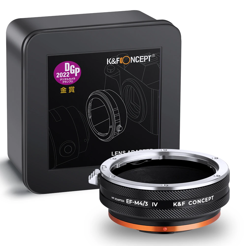 

K&F Concept Lens Adapter EOS-M4/3 IV Manual Focus Compatible with Canon (EF/EF-S) Lens and Micro Four Thirds (M4/3) Mount Camera