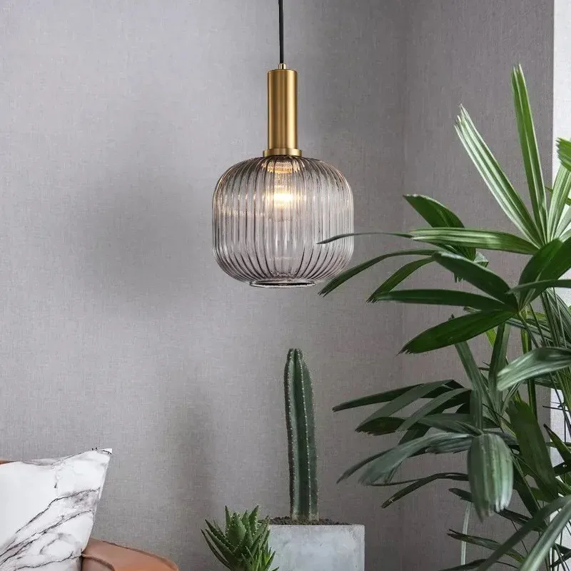 Nordic Minimalist Glass Pendant Lights Japanese LED Pendant Lamp for Dining Room Kitchen Bedside Home Decoration Hanging Light