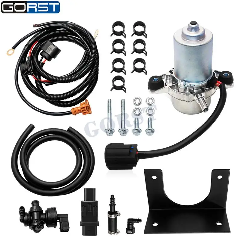 UP28 12V Electric Brake Vacuum Pump Kit with Mount Bracket Check Valve Vacuum Hose for Chevrolet GM