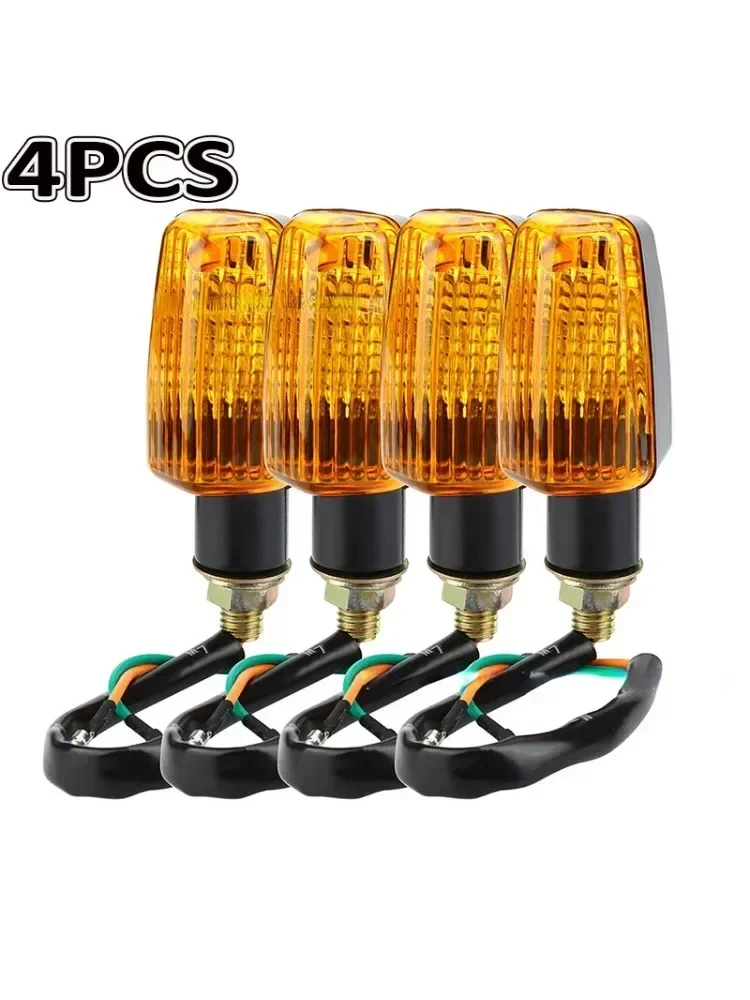 AliExpress NONE 4PCS Universal Motorcycle Blub Turn Signal Lamp Turning Indicators Light Blinkers Signal Amber Bike Motorcycle Accessories 12V
