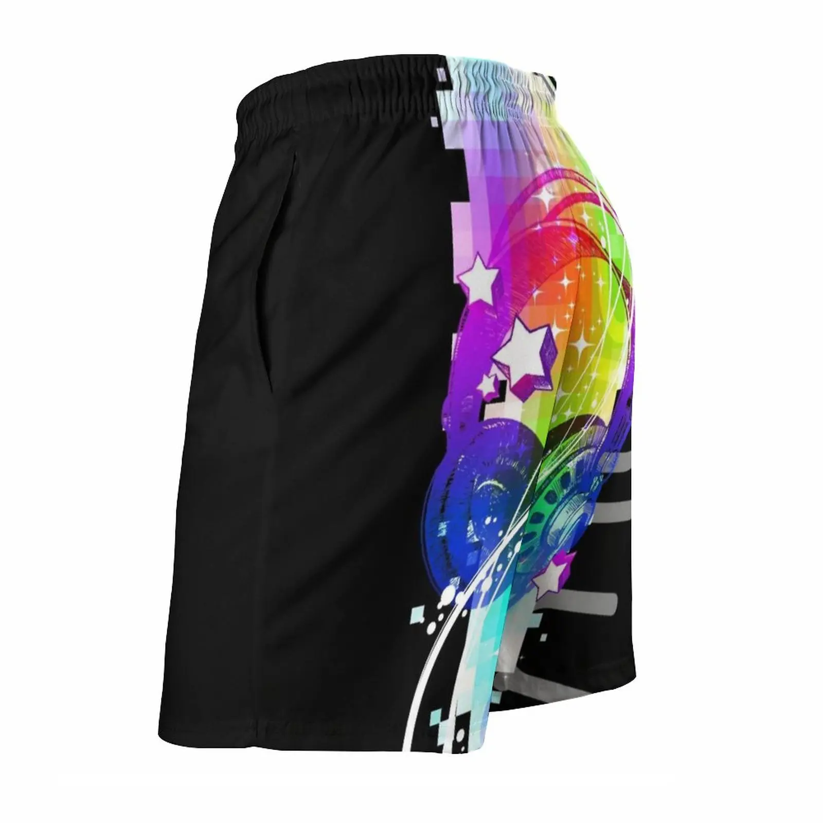 Kleurrijke Schets Hoofdtelefoon Airpods Max Regenboog Quick Droge Zomer Heren Strand Board Shorts Slips Voor Man Gym Broek Shorts Airpods