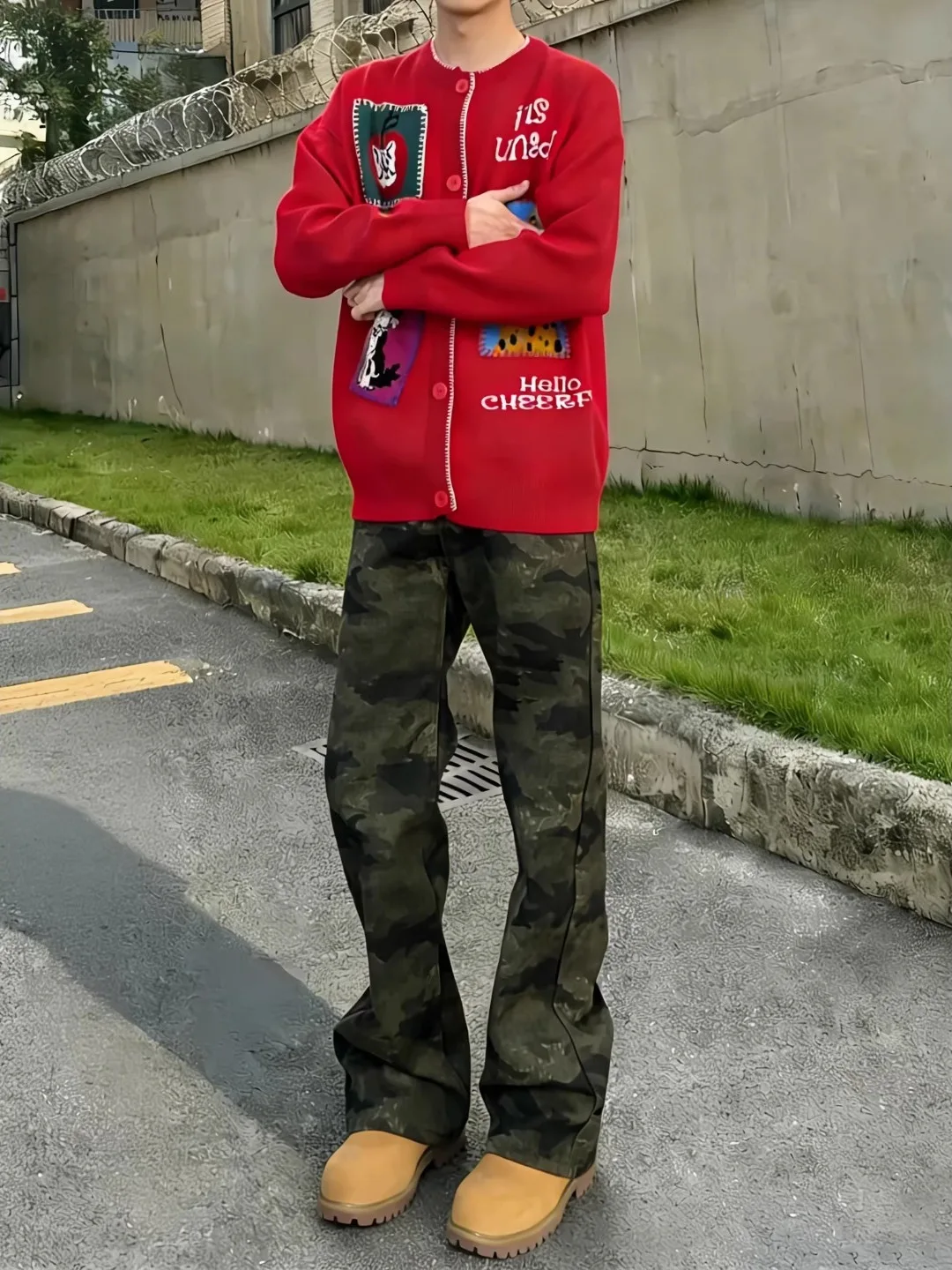 

Мужские утепленные джинсы Cleanfit с камуфляжным принтом и флисовой подкладкой, прямого кроя, для работы, осенне-зимние, в американском стиле, повседневные, для лесорубов